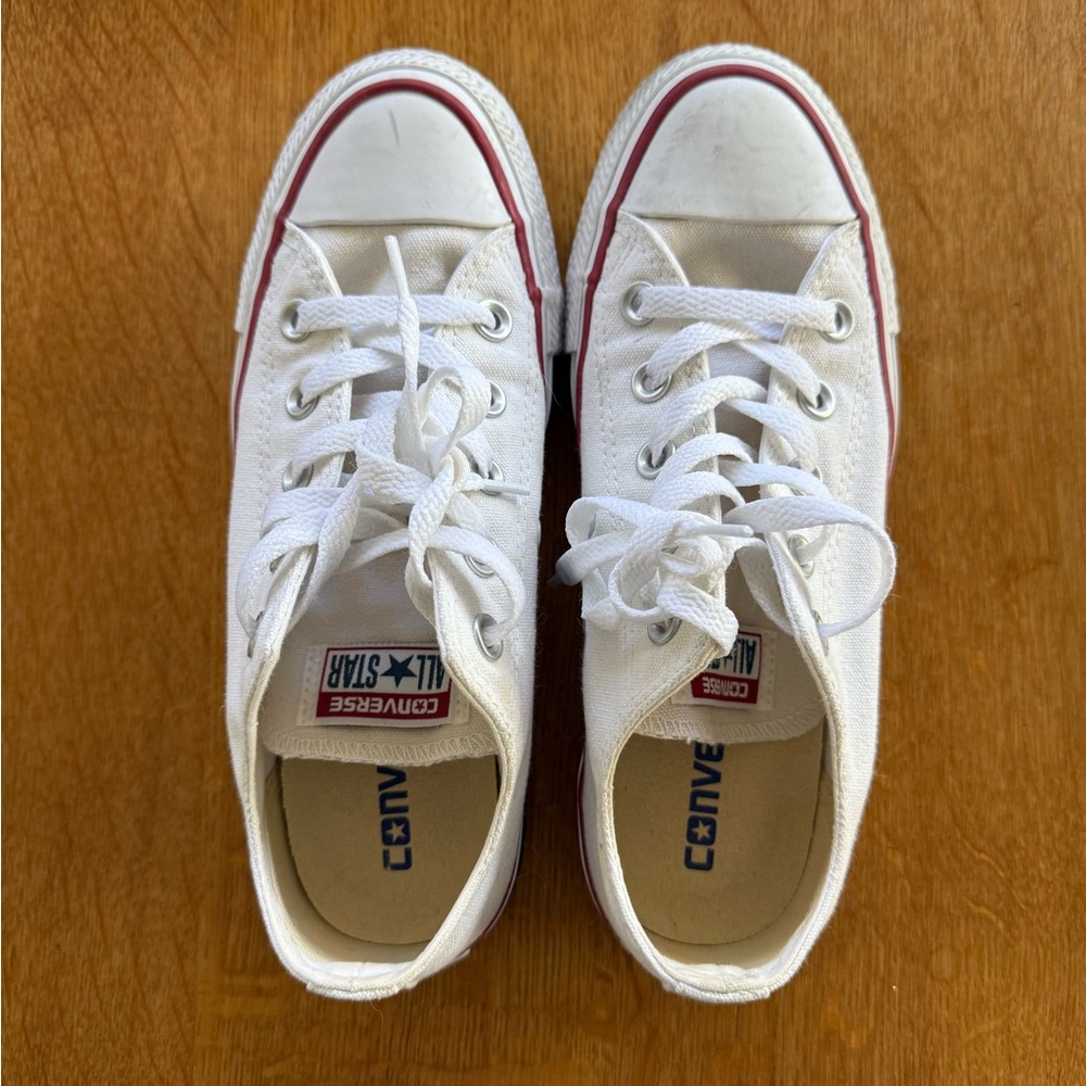 Converse White Low Top All Star Sneakers